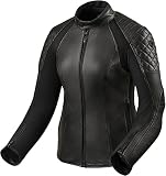 Revit Luna Damen Motorrad Lederjacke (Black,38)