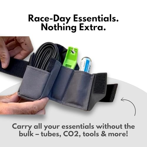 Image of SpeedSleev Ranger 2.0 - Pro-Level Bike Saddle Bag for MTB & Gravel Riders - Ballistic Nylon Construction - Ultra-Stable Storage - Waterproof Under Seat Pack - Large - Grey