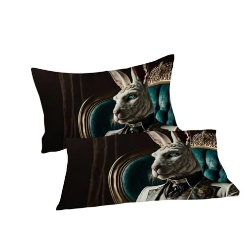 Housse de couette King imprimé 3D animaux microfibre douce Kangourou Bedding