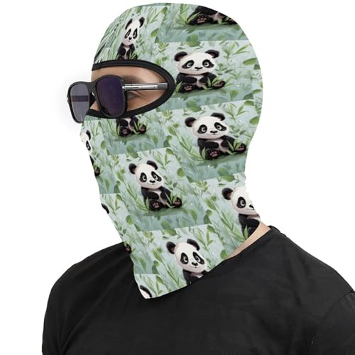 Pasamontañas para hombres y mujeres con diseño de panda, máscara facial térmica para clima frío, equipo para motocicleta, máscara de invierno para hombres y mujeres miniatura 4