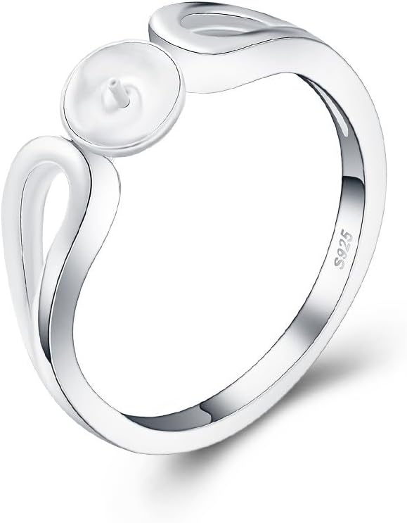 925 Sterling Silver Classic Engagement Wedding Rings Mounting for Women DIY Jewelry Making