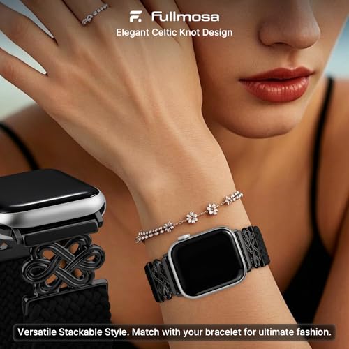 Image of Fullmosa Magnetic Knot Braided Nylon Strap for Apple Watch 38 40 41 42mm