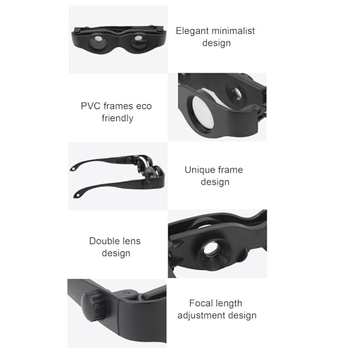 Fishing Binoculars Glasses, Portable Magnifying Glasses, Adjustable Focus, Dual Layer Lens Hands Glasses for Fishing, Bird Watching, TV, Sports, HD Clarity