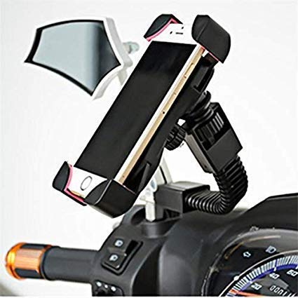 Image of DCZ Full Metal Body Bike & Scooty360 Degree Rotating Mobile Holder Stand for Bike, Scooty,Bicycle | Anti-Vibration /Shake Pads | Mobiles Size Upto 6.5 inch Inch - Random Colors (Activa)