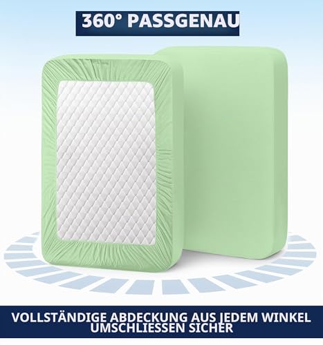 Utopia Bedding Queensize-Spannbetttuch mit extra tiefen Taschen, passend für Matratzen bis zu 53,3 cm, schrumpf- und farbbeständig… – Ansicht 4