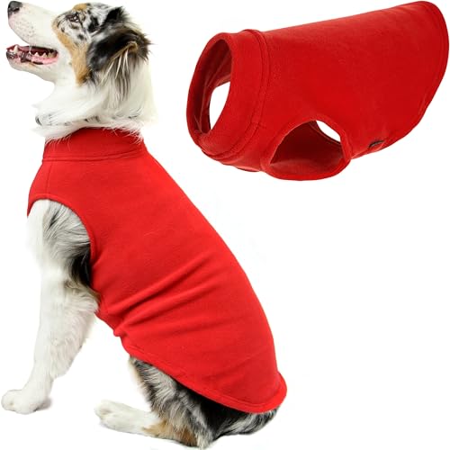 Gooby - Stretch Fleece Vest, Pullover Fleece Vest Jacket Sweater for Dogs, Red, 5X-Large by Gooby - Used condition - US$8.48
