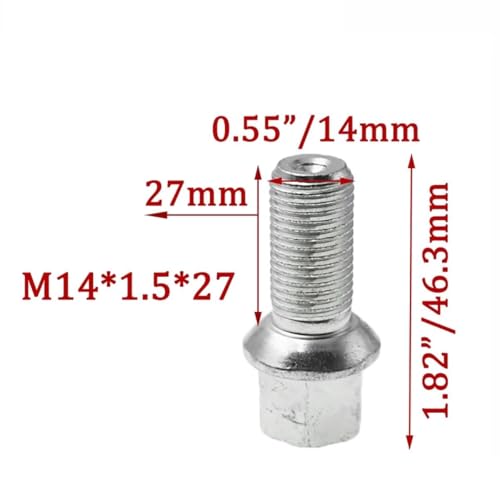 Pernos de rueda M14x1.5 para restaurar Volkswagen Fox antes de viajar 4