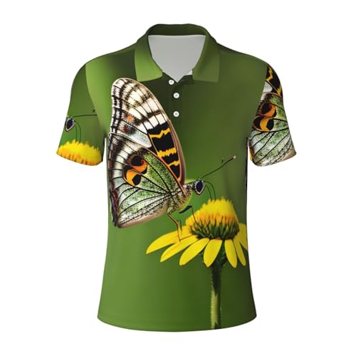 Polo homme respirant motif papillon pour éviter la chaleur en été