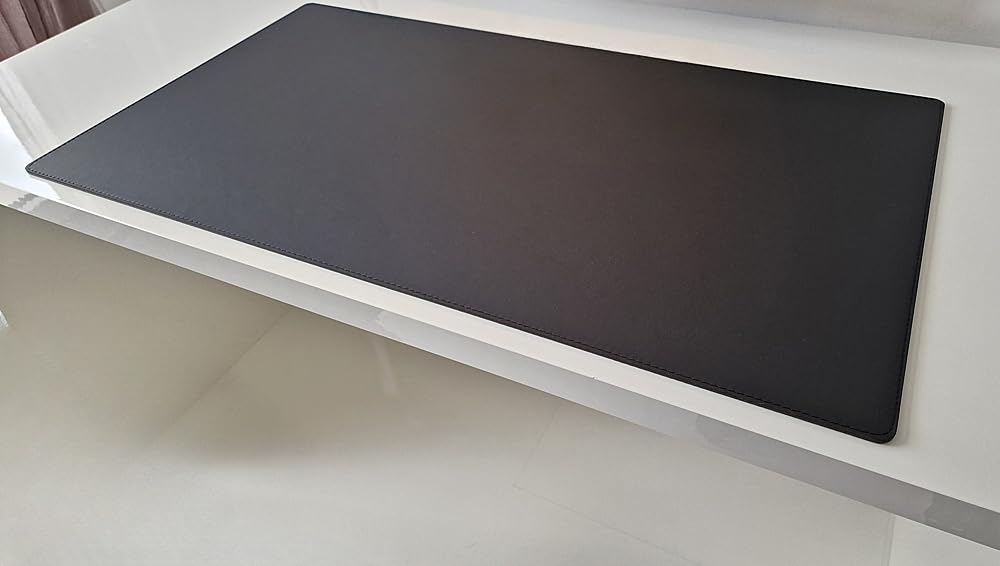 Schreibtischunterlage Echt Leder Schwarz 70 x 50 cm Echt Rindsleder glatt ohne Mousepad