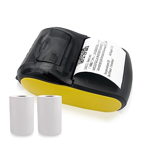 GZKDKZB Mini Impresora térmica portátil de 2 Pulgadas, inalámbrica, USB, para Recibos, facturas, Tickets, con 2 Rollos de Papel de 57 mm, Compatible con iOS, Android y Windows para restaur
