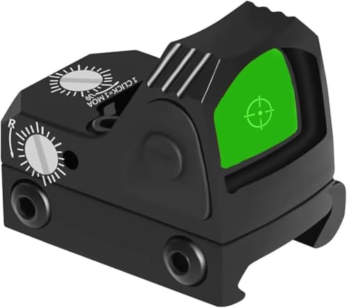 Gotical Shake Awake Reflex Sight 3 MOA Dot 32 MOA Circle Green Dot Scope for RMR Footprint Shockproof Waterproof Open Reflex Optic with Adapter Plate for GL MOS Durable