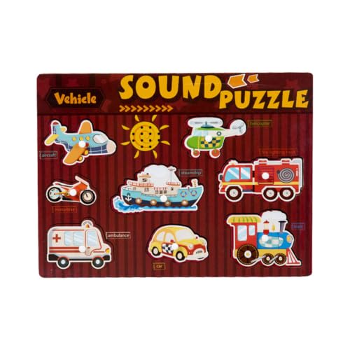 木製サウンドパズルトイ、ピン付きサウンドジグソーボード