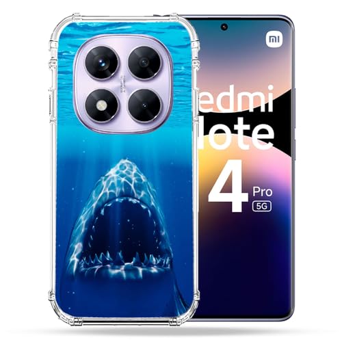 Coque Redmi Note 14 Pro 5G Cokitec requin pour protéger votre mobile en voyage