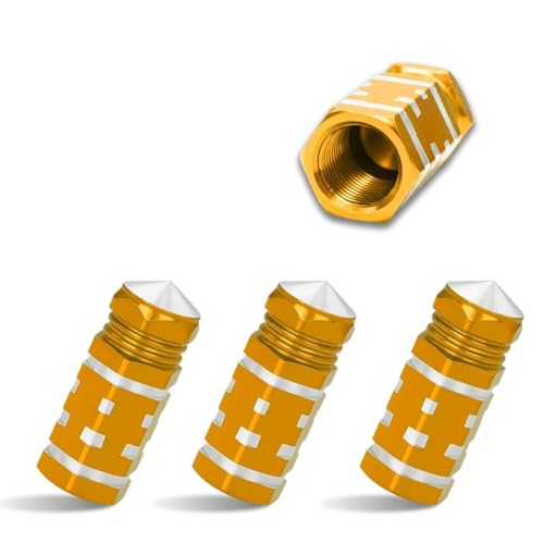 DEAELF 4PCS Tire Valve Stem Caps, Aluminum Tire Valve Cap, D