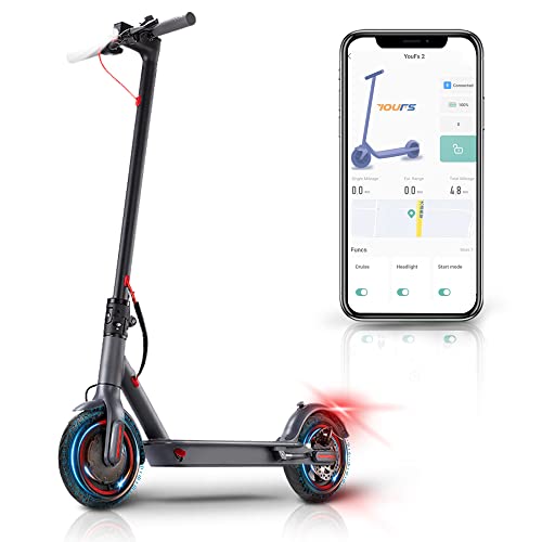 Electric Scooter For Adults, Daily Commuting Kick Scooter, Max Range 21Miles& Top Speed 19Mph. Portable Folding Commuting E-Scooter For Adults With Double Braking System And App #TOP18