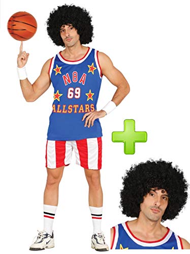 Disfrazjaiak Déguisement de Basket-ball avec une perruque pack