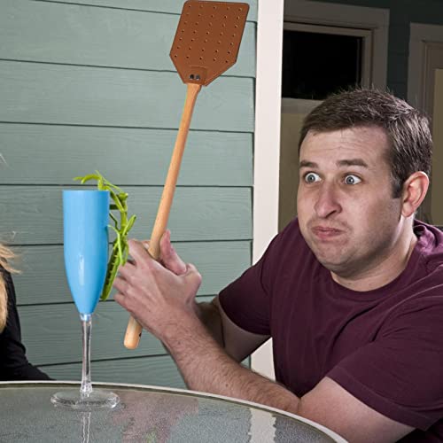 Fliegenklatsche Aus Leder – Fliegenklatsche Für Die Küche – Manuelle Fliegenklatsche Mit Langem Holzgriff – Tragbare Fliegenklatsche Stabil – Fliegenklatsche Für Zuhause Drinnen Und Draußen – Bild 3