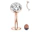 Rose gold,round CZ