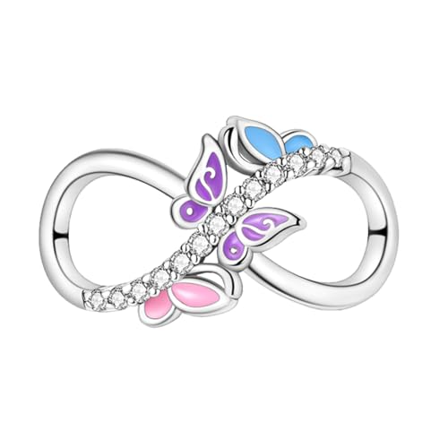 YIXUAN Charms Infinito Mariposa Compatibles con Pulseras Pandora para Collar de Plata de Ley 925 Joyería para Mujeres Regalos de Halloween