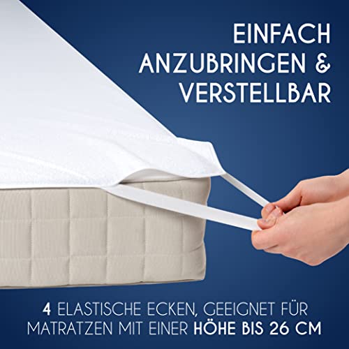 Dreamzie Matratzenschoner 160x200 wasserdichte Matratzenauflage und Oeko-TEX Zertifiziert Atmungsaktive 4