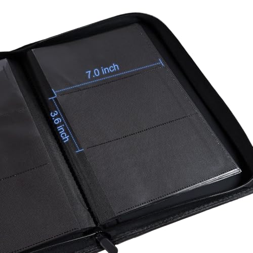 Banknote Collection Album with 180 Pockets – WITHYU Ringless Currency Organizer with Clear Non-PVC Sleeves for Banknotes, Bills, Tickets, and Collectibles (Black)