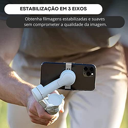 Gimbal para celular Estabilizador Portátil Dobrável 3 Eixos Profissional L7Cpro Smartphone Android I