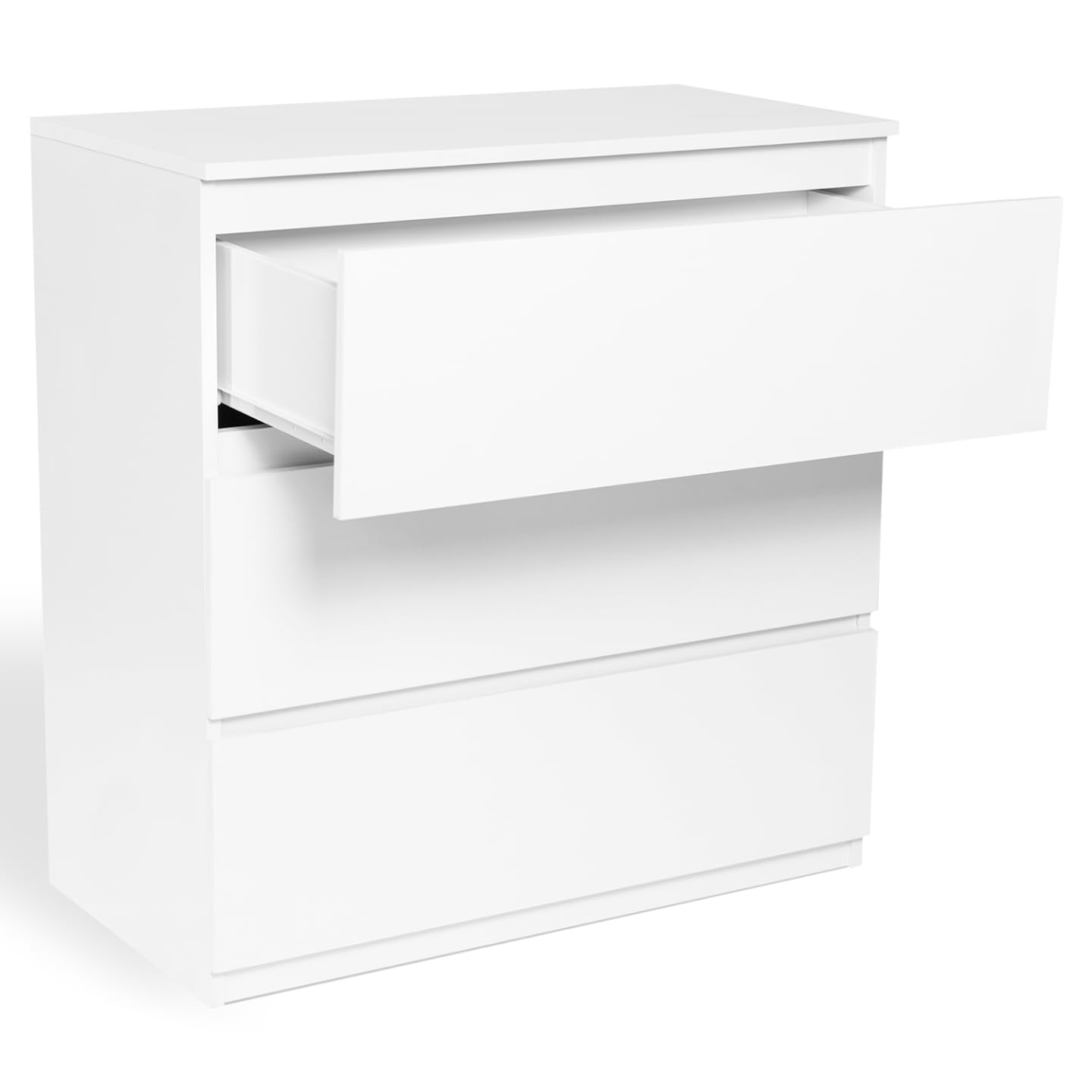 IDMarket - Commode 3 tiroirs TOMI 78 cm Bois Blanc