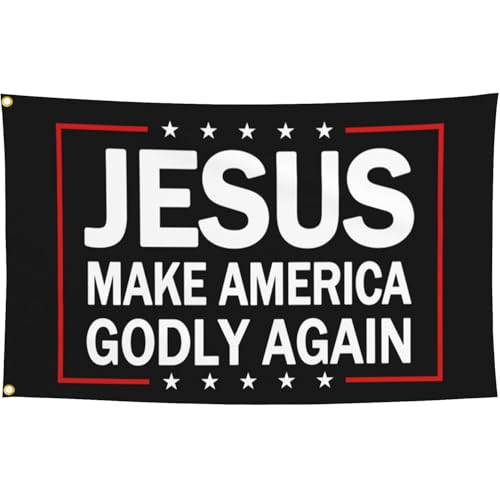 Shuitouk Jesus Make America Godly Again Flag Outdoor 3X5 Ft