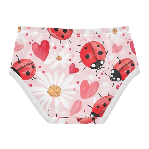 Wusikd Ladybugs Girls' Underwear Cotton Black Dots Girls Briefs Soft Toddler Underwear 2T2