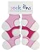 Sock Ons Classic (6-12 Months), Baby Pink & Fushcia, 2 Pack
