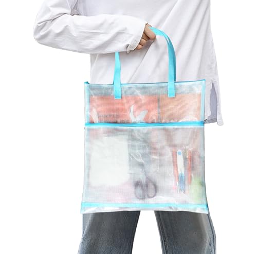 Image of 2 Pcs Sewing Project Bag,Portable Project Bags,Sew Quilting Bag,Storage Bag for Art and Wearable Craft,Craft Project Organizer Tote with Zipper and Double Pockets