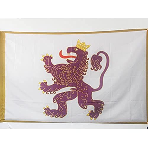 AZ FLAG, Kingdom of León 910-1230 Flag, 2x3 Ft, Leonese Banner with Sleeve, 100% Polyester, Fade Resistant, Vivid Colors