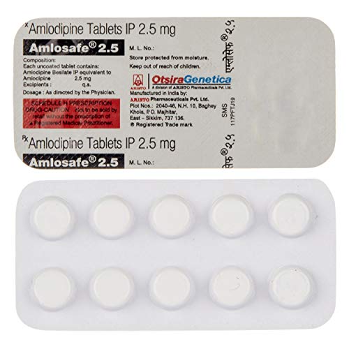 Image of Amlosafe 2.5 - Strip of 10 Tablets