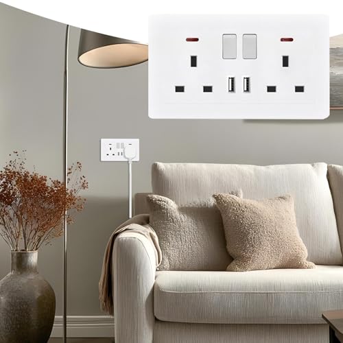 Regleta con 2 tomas de corriente y doble USB para cargar tus dispositivos cómodamente 6