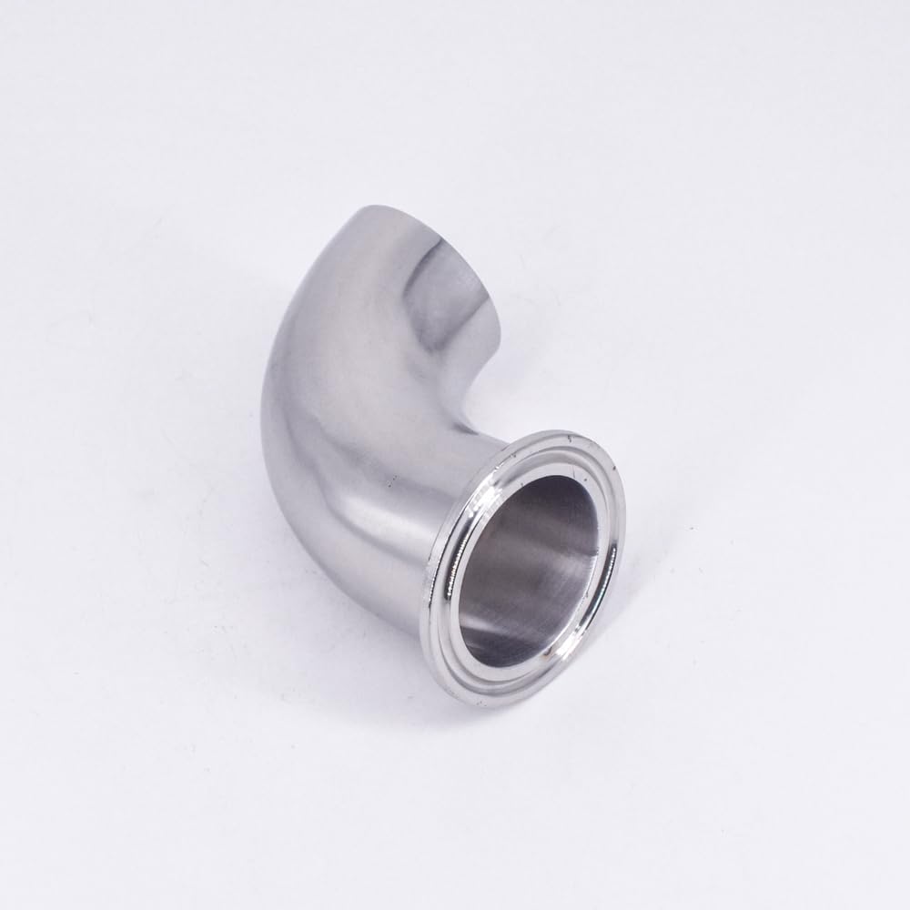 Conector de acero inoxidable, soldadura a tope de diámetro exterior de tubería, soldadura a tope de diámetro exterior de 12,7-108 mm x 1,5" 2" - 4" triple abrazadera codo de 90 grados SUS304 accesorio