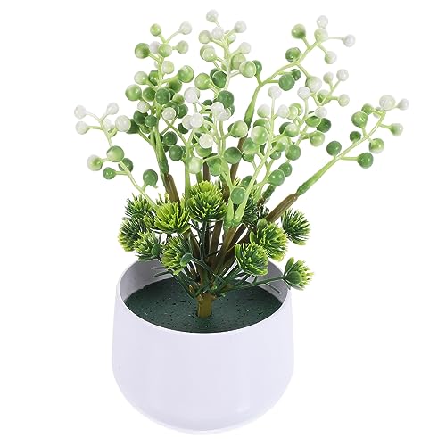 GOOHOCHY Artificial Potted Plant Faux Flowers and Bonsai Design for Home Office and Kitchen Decor Realistic Greenery for All Spaces