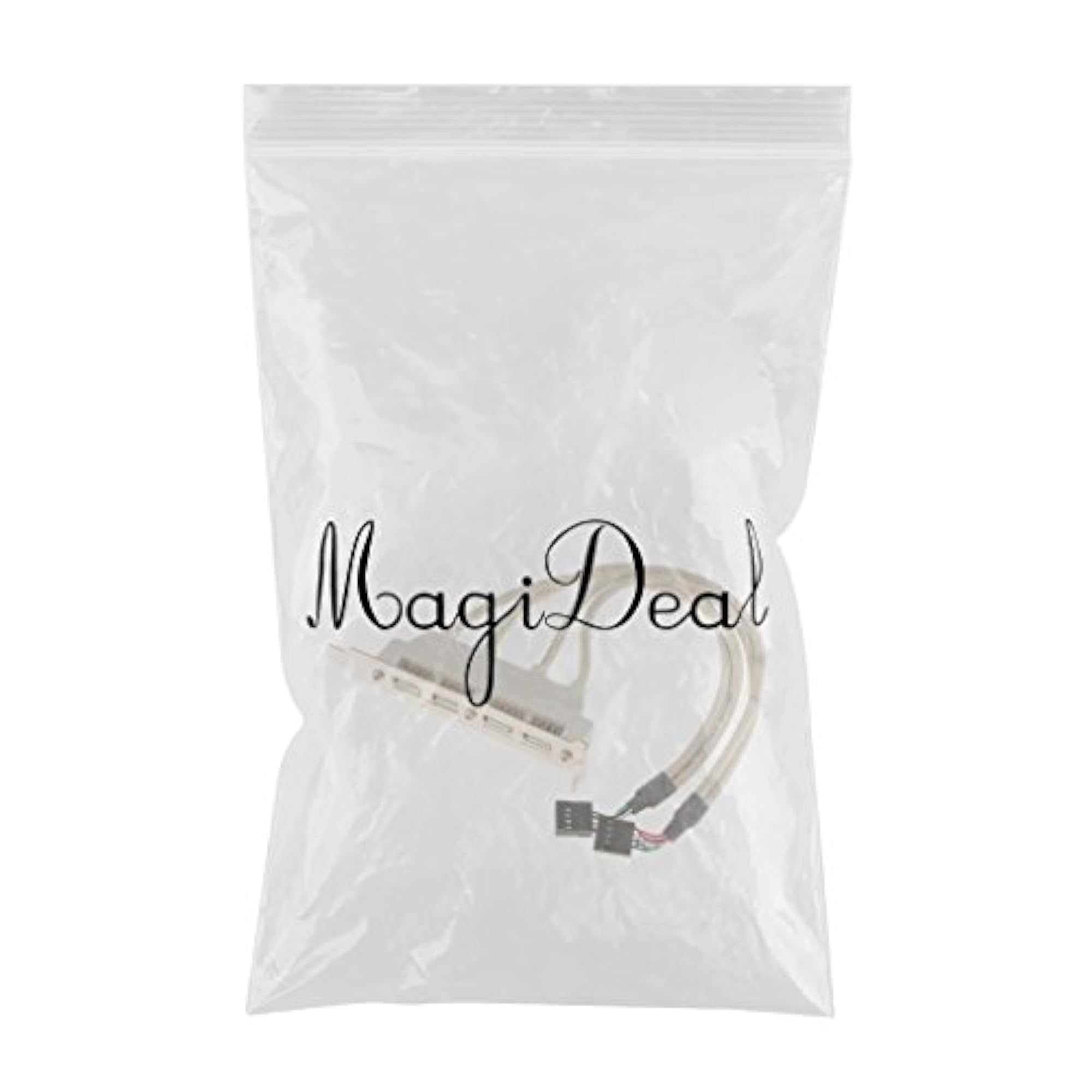 Dual 10Pin Motherboard Header to 4 Port USB 2.0 Back Panel Slot Bracket Cable