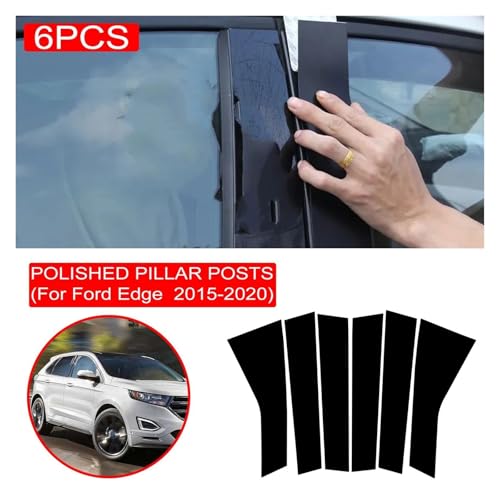 Accesorios postes de pilar Ford Edge 2015-2020, cubiertas protectoras de ventanas BC, 6 piezas 5