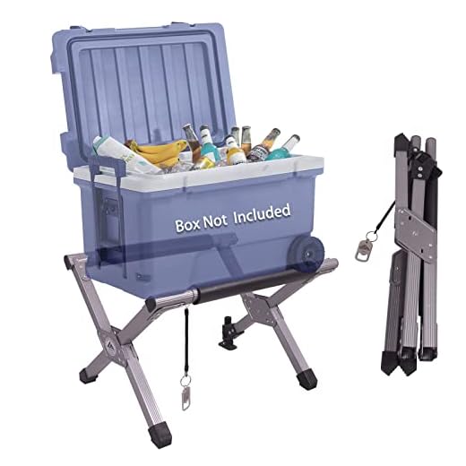 Portable Folding Cooler Stand for Outdoor Use