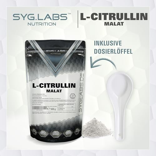 L-Citrullin Malat 2:1 500g, optimale Löslichkeit - vegan und ohne Zusätze - Aminosäure Citrullin