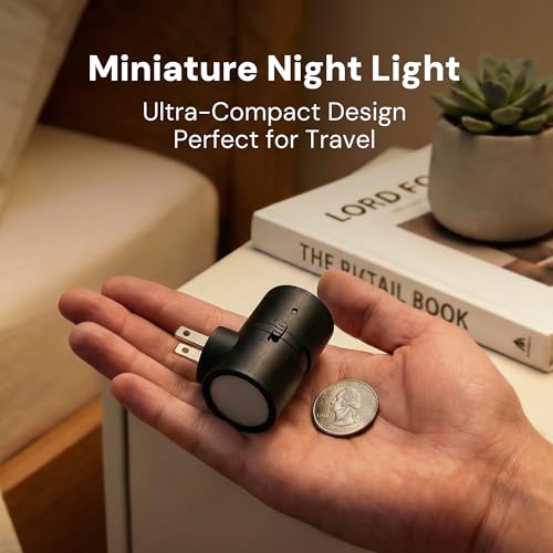 Image of L LOHAS LED Motion Sensor Night Light, Mini Motion Activated Night Lights Plug into Wall, Rotating Motion Sensor Light Indoor, Amber-3000K-5000K, 10%-50%-100% Lumen, Hallway Bedroom Stairway, 2 Pack