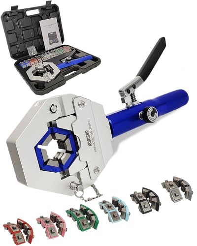 KORISER Hydraulic AC Hose Crimper Hydra-Krimp 71500 Manual A/C Hose Crimper Kit Air Conditioning Repaire Handheld Hydraulic Hose Crimping Tool for BH Air Conditioner Hose & Beadlock A/C Fittings