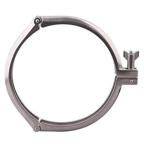 Image of DERNORD 8 Inch Three Segment Sanitary Clamp Stainless Steel 304 Tri Clamp Clover ((Tri clamp: 8 Inch))