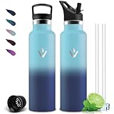 Mujigaga Botella Agua Acero Inoxidable 1 litro, Botella Agua, A Prueba de...