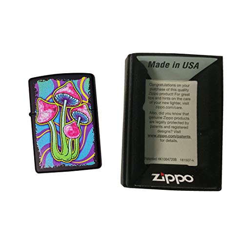 Zippo Custom Lighter Trippy Psychedelic Pop Art Mushroom miniatura 2
