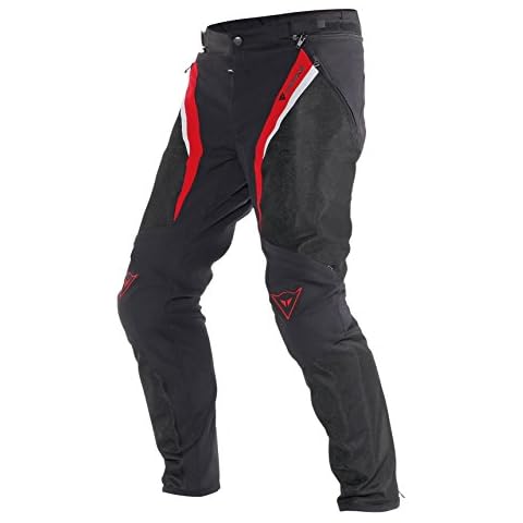 Dainese Unisex Erwachsene Drake Super Air Tex Hose, Schwarz/Rot/Weiß, 50 EU Cover
