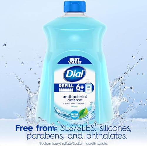 Image of Liquid Hand Soap Refill, Dial Spring Water Hand Wash, 52 Fl Oz (Bundle of 2 Bottle)