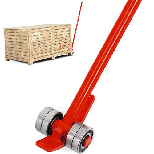 VEVOR Palettenbrecher 3T Hebelstange Stahl mit Rädern Lattenheber mit ergonomischem 1,8 m Griff, Gesamtlänge 1,9 m Leicht Tragbar zum Heben schwerer Lasten