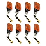 Lot De 4/8 Clignotants pour Moto pour Suzuki GS 450 550 750 Indicateurs de Moto Lumière(8 pièces)