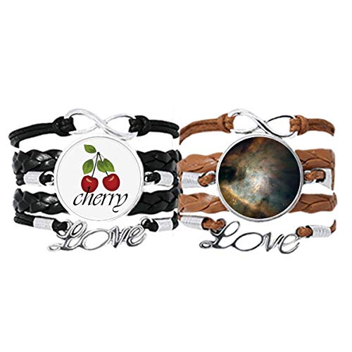 Pulsera de piel verde esmeralda y blanca con diseño de nebulosa para hombre y mujer art decó
